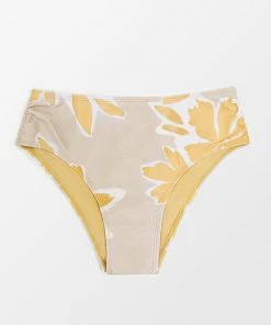CUPSHE Delicate Expressions Side Shirred Mid Rise Bikini Bottom