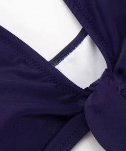 CUPSHE Bikinis Alia Navy Knotted Bikini Tank Top