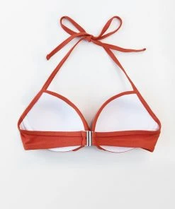 CUPSHE Orange Twist Halter Bikini Top Swimwear UP TO 70% OFF