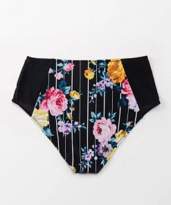 CUPSHE Catherine Floral High Waisted Plus Size Bikini Bottom