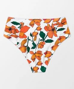 CUPSHE Zoe Floral High Waisted Plus Size Bikini Bottom Swimwear UP TO 70% OFF