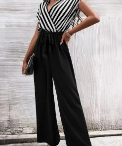 CUPSHE Kimora Sleeveless Loose Stripes Jumpsuit Accs & Clothing