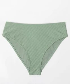 CUPSHE Swimwear UP TO 70% OFF Landry Textured High Waisted Bikini Bottom