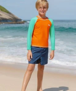 CUPSHE Skater Boy Long Sleeve Rashguard Boys' Swim Tee