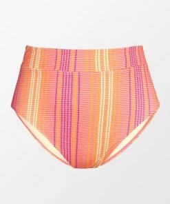 CUPSHE Swimwear UP TO 70% OFF Mercury Stripe Banded High Waist Tummy Control Plus Bikini Bottom