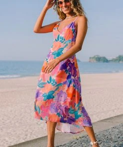 CUPSHE Sakura Backless V-neck Mini Dress