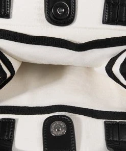 CUPSHE Anakena White Preppy Canvas Shoulder Bag Accs & Clothing