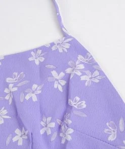 CUPSHE Kaylan Fitted Waisted Ditsy Tie A-Shape Dress