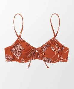 CUPSHE Boho Impressions Underwire Tie Front Bralette Bikini Top Bikinis