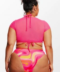 CUPSHE Mesh Top String Triangle & Swirlfriend Cheeky Plus Size Bikini Set