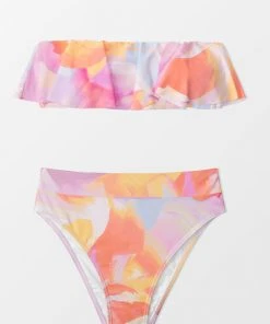 CUPSHE Aliya Abstract Print Ruffle Bikini