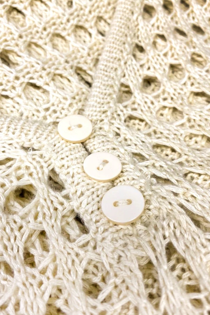 CUPSHE Summer Dresses 2022 Sonora V-neck Elastic Waist Crochet Cover Up