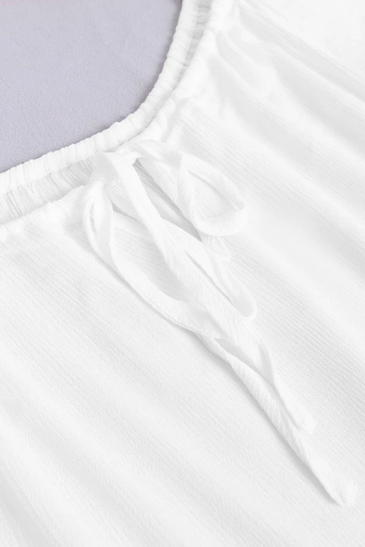 CUPSHE Paloma White Off Shoulder Drawstring Dress Dresses