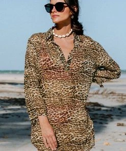 CUPSHE Carli Animal Print Open Front Cover Up Cover Ups
