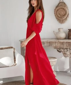 CUPSHE Iolanda Plunge Off-shoulder Dress