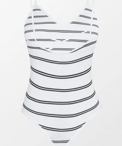 CUPSHE Estelle Striped Rib Bodysuit All Clothing