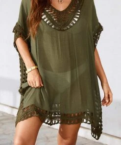 CUPSHE Juliet V-neck Pull Over Crochet Kaftan