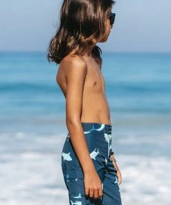 CUPSHE Shark Attack Boys’ Fixed Board Shorts