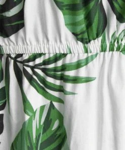 CUPSHE Dresses Violet Tropical One Shoulder Ruffle Dress