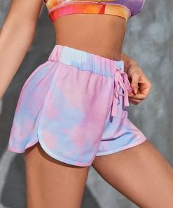 CUPSHE Cotton Candy Tie Dye Short Sweatpants