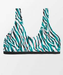 CUPSHE Amiyah Zebra Print Cut Out Plus Size Bikini Top