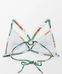 CUPSHE Juniper Leafy Crisscross Bikini Top