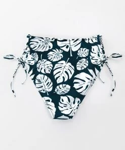 CUPSHE Cute Leafy High Waisted Bikini Bottom