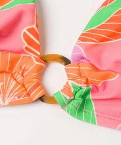 CUPSHE Swimwear UP TO 70% OFF Floral Impressions Halter High Waist Tummy Control Plus Bikini