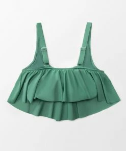 CUPSHE Bree Ruffle Tankini Plus Size Bikini Top