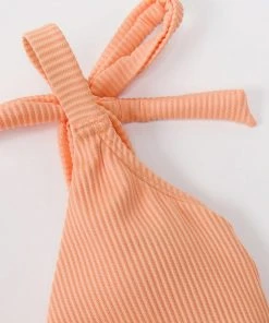 CUPSHE Claudia Shoulder Tie Criss Cross One Piece Swimsuit