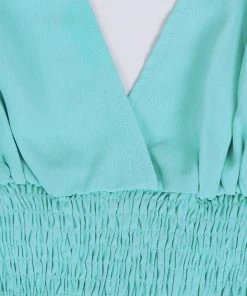 CUPSHE Dresses Skylar Green Halter V-neck A-shape Dress