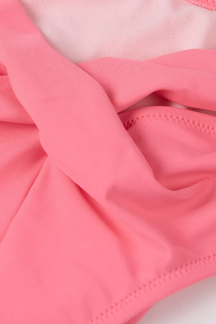 CUPSHE Beach Party Underwire Pink Bandeau And Cheeky Hipster Bikini Set