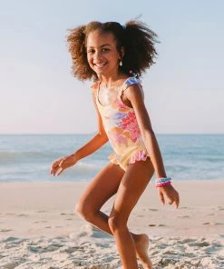 CUPSHE One Pieces Joyful Garden Girls’ Ruffled Strap One Piece Swimsuit