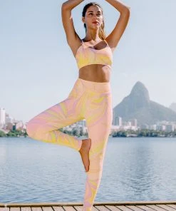 CUPSHE Accs & Clothing Orange Blossom Abstract Print Activewear Set