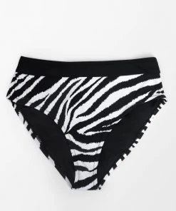 CUPSHE Joelle Zebra Striped Plus Size Bikini Bottom