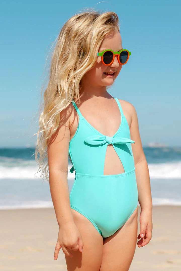 CUPSHE Portofino Escape Bunny Tie Front One Piece Swimsuit For Girls One Pieces