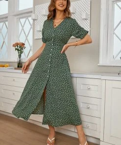 CUPSHE Aleta Short Sleeve V-neck A-Shape Dress Dresses