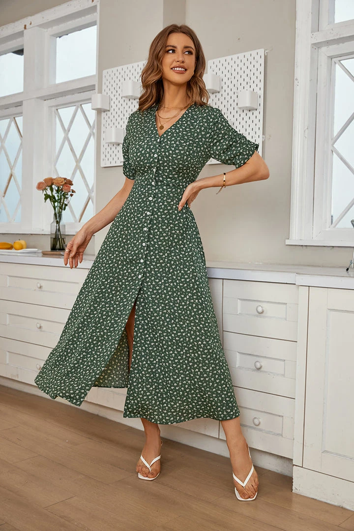 CUPSHE Aleta Short Sleeve V-neck A-Shape Dress Dresses