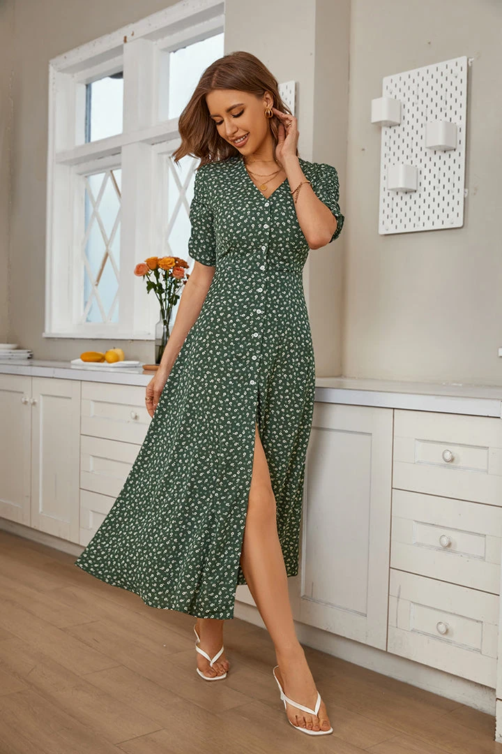 CUPSHE Aleta Short Sleeve V-neck A-Shape Dress Dresses