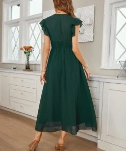 CUPSHE Dresses Dominica Open Front Frill A-Shape Dress