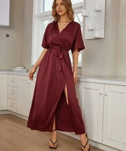 CUPSHE Dresses Angelique Elastic Waist Wrap Dress