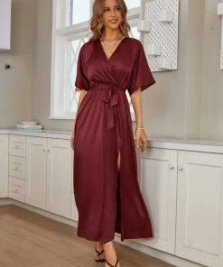 CUPSHE Dresses Angelique Elastic Waist Wrap Dress
