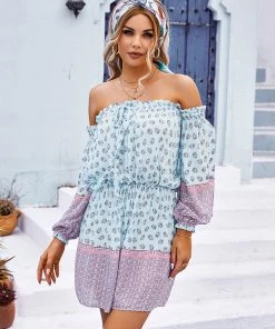 CUPSHE Dresses Yasmin Long Sleeve Elastic Waist Frill Dress