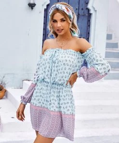 CUPSHE Dresses Yasmin Long Sleeve Elastic Waist Frill Dress