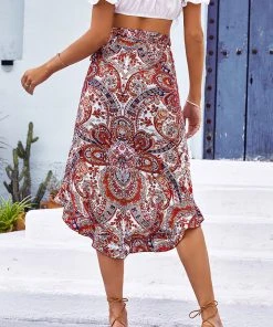 CUPSHE Cover Ups Claudette Ruffle Paisley Tie Cover Up