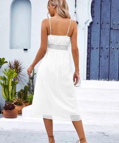 CUPSHE Margareta Round Neck Thin Straps Tie A-Shape Dress Dresses