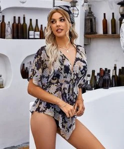 CUPSHE Cover Ups Ariah Irregular Hem Drawstring Top Cover Up