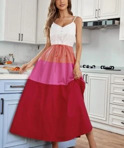 CUPSHE Zsazsa Thin Straps Tie Waist Drawstring Slip Dress