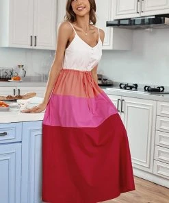 CUPSHE Zsazsa Thin Straps Tie Waist Drawstring Slip Dress