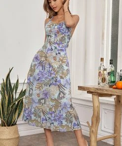 CUPSHE Miramar Floral Halter Neck Dress